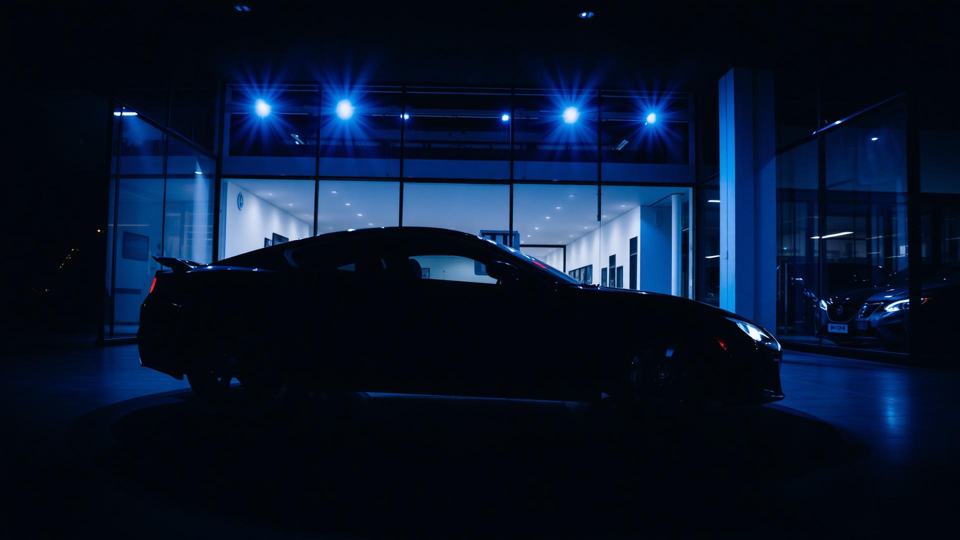 Luxury car showroom